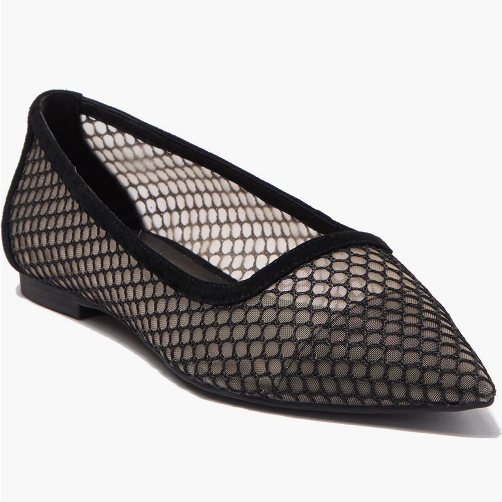 Trending Mesh Jeffrey Campbell 
Flat Elegant Black Mesh Women's Flats 7.5